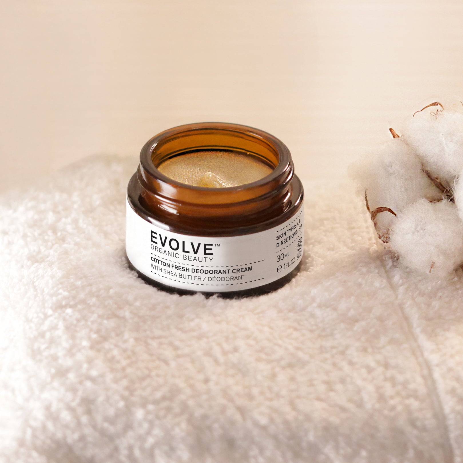 Evolve Cotton Fresh Natural Deodorant Cream